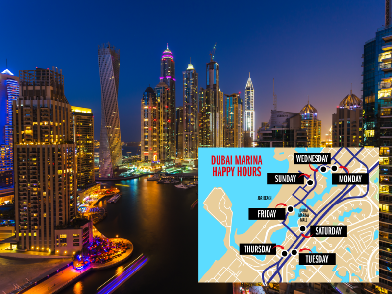 Лучшие места проведения «счастливых часов» в Dubai Marina: ежедневный путеводитель