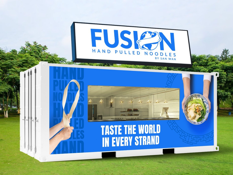 Новая концепция компании San Wan по производству лапши Fusion, приготовленной вручную, в Дубае