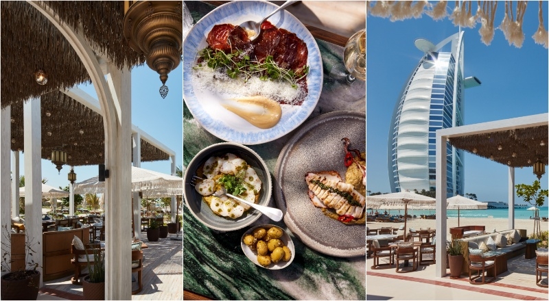 Поужинайте на свежем воздухе на пляже Нуска в Дубае
