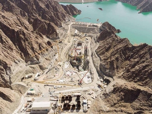 Ход строительства гидроэлектростанции в Дубае