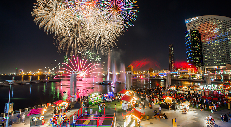Дубайский торговый фестиваль 2023: захватывающие фейерверки по всему городу