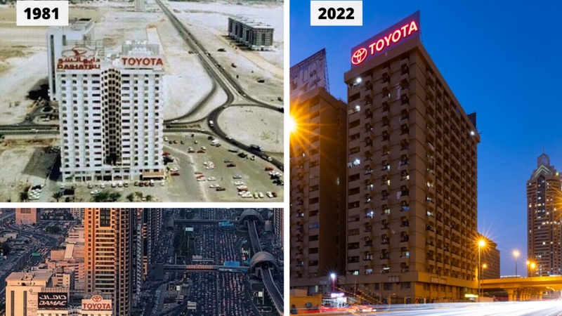 «Toyota Building» в Дубае возвращается: культовый рекламный щит восстановлен по многочисленным просьбам