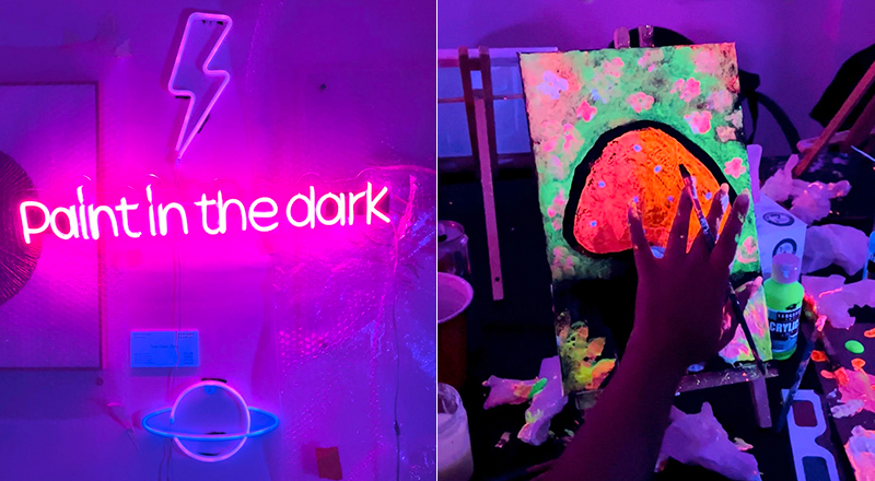 Посетите уникальную мастерскую Paint in the Dark в Дубае